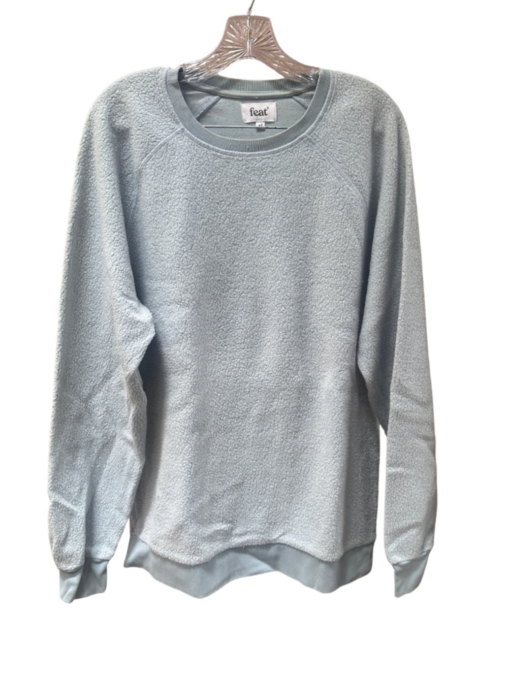 Feat Light Blue Cozy Long Sleeve Sweatshirt - Women's XL
